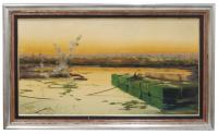 768-ENRIQUE SERRA Y AUQUÉ (1859-1918)Laguna pontinaÓleo sobre lienzo