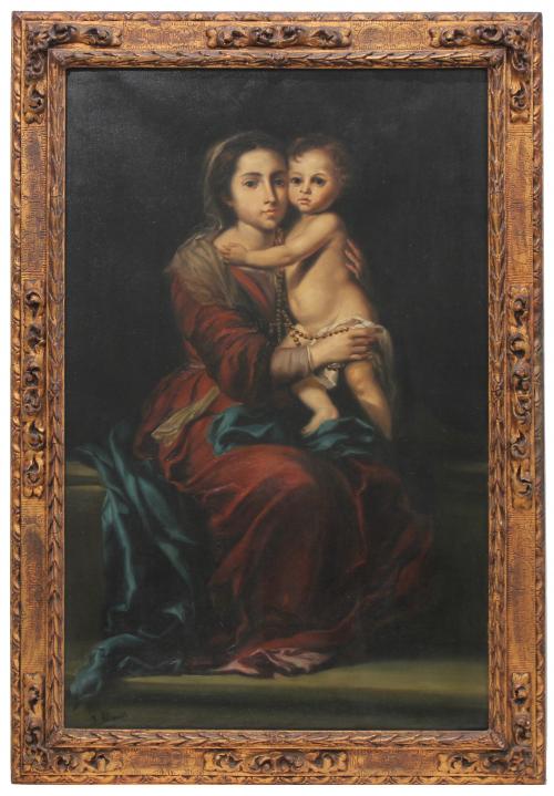 JOAQUIM BRULL I VINYOLES (S. XIX-XX)., Virgen del Rosario c