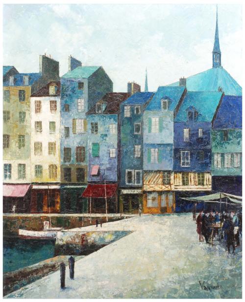 JOSEP M. VAYREDA CANADELL (1932-2001), "Le port d&#39;Honfleur"