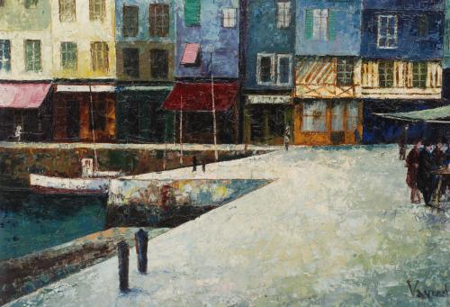 JOSEP M. VAYREDA CANADELL (1932-2001), "Le port d&#39;Honfleur"