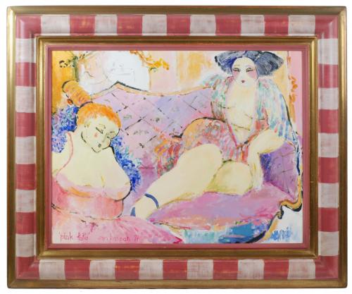 EVA HANNAH (1942), "Pink tutú", Óleo sobre lienzo