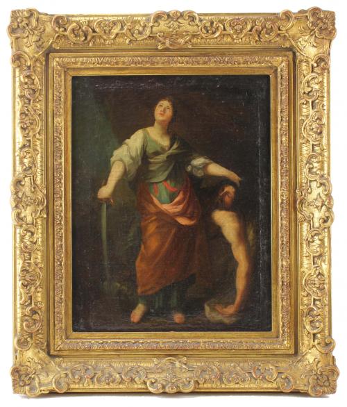 Oil on canvasAfter Guido Reni's composition at the Sedlmayer Collection, Geneva. 42x32 cms