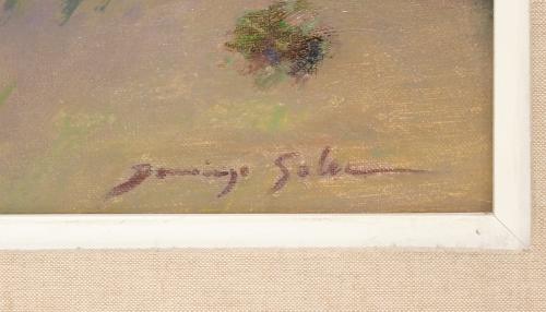 DOMINGO SOLER (1871- 1951), Un hortelano, Óleo sobre lienzo