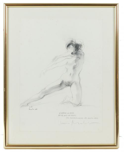 JAUME VILLANUEVA MALARET (1940), Desnudo, Carboncillo sobre