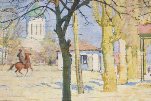 EVGENI EVGENIEVICH LANCERAY (1875-1946), Plaza en Dagestan 