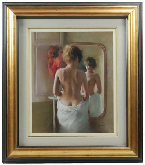 DOMINGO ÁLVAREZ GÓMEZ (1942), "Youth in front of a mirror".