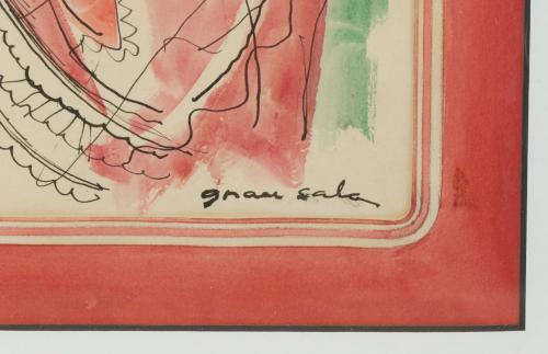 EMILI GRAU-SALA (1911-1975)., "Joven en el boudoir"., Técni