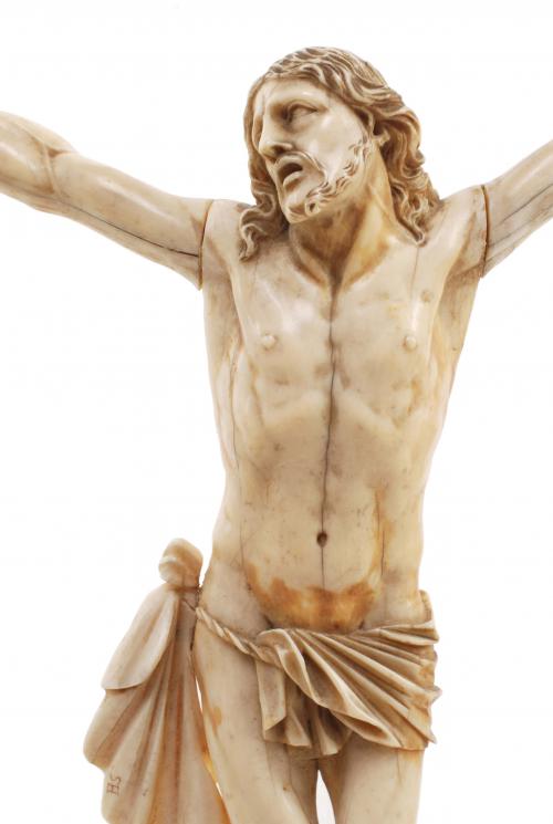 ESCUELA ESPAÑOLA DEL SIGLO XIX, "Cristo crucificado de cuat