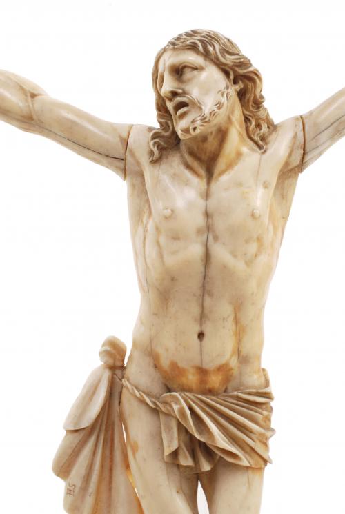 ESCUELA ESPAÑOLA DEL SIGLO XIX, "Cristo crucificado de cuat