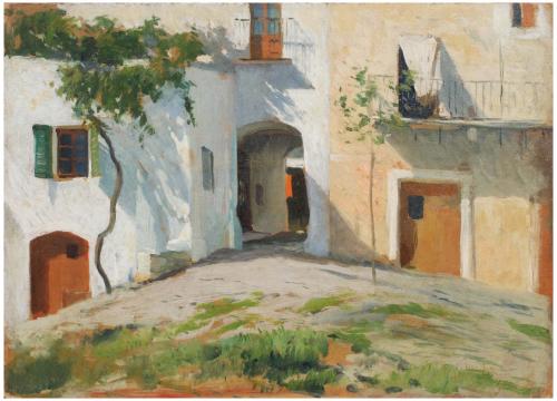 ELISEU MEIFRÉN ROIG (1859-1940), "El portal-Cadaqués"., Óle