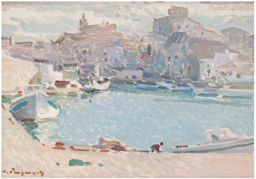 JOSEP PUIGDENGOLAS BARELLA (1906-1987), "Puerto de Ciudadel