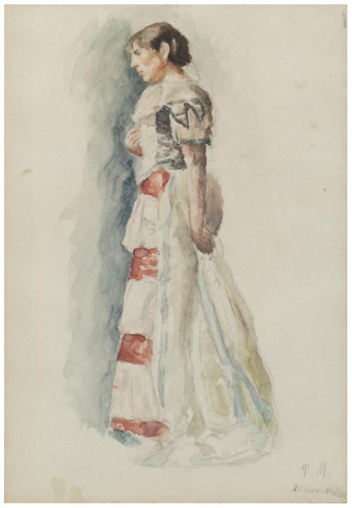 TOMAS MORAGAS I TORRAS (1837-1906).."Countrywomen"..Watercolour on paper..