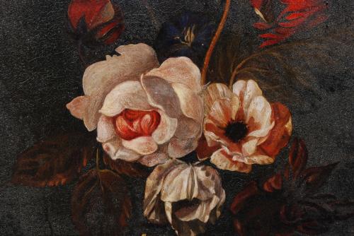 PETER F. CASTEELS (c.1675-?), Bouquet de Flores., Óleo sobr