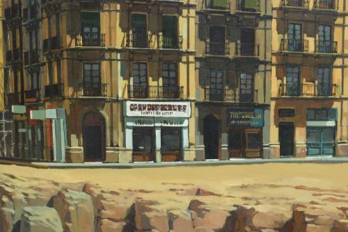 ARNAU ALEMANY (1948), Vista urbana, Óleo sobre lienzo