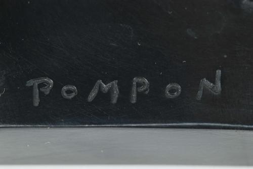 FRANÇOIS POMPON (1855-1933), "Coq"., Bronce de pátina negra