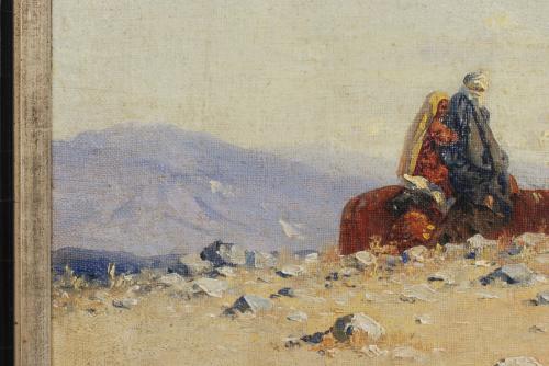 RICHARD K. ZOMMER (1866-1939), Jinetes., Óleo sobre lienzo