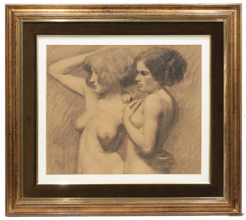 FRANCISCO LLOP MARQUES (1875-1970)., "Dos mujeres".