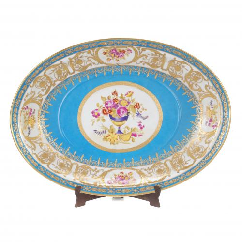 LARGE FRENCH SÈVRES SOUP TUREEN & TRAY, CIRCA SECOND QUARTE