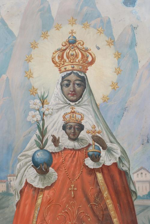 19TH CENTURY CATALAN SCHOOL "Virgin of Montserrat".