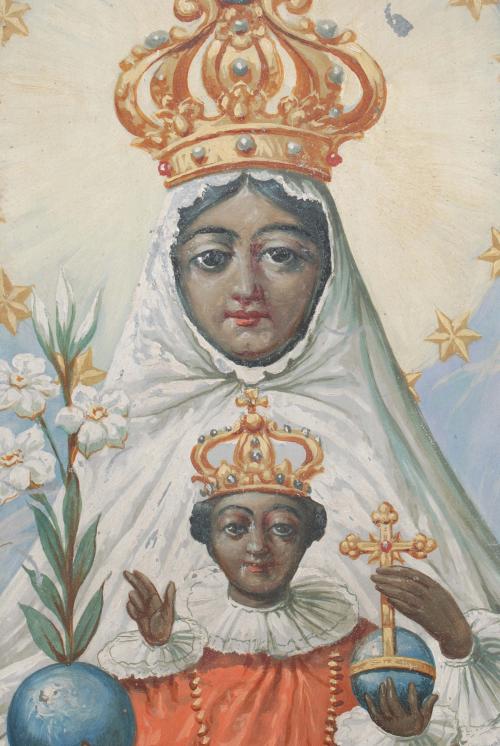 19TH CENTURY CATALAN SCHOOL "Virgin of Montserrat".