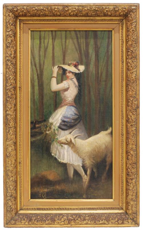 19/20TH CENTURY SPANISH SCHOOL "Shepherdess".