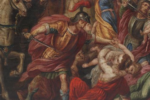 ESCUELA FLAMENCA DEL SIGLO XVII, Herodes y la matanza de lo