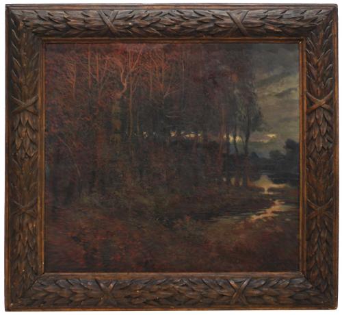 ANTONI ROS I GÜELL (1873-1954), Laguna., Óleo sobre lienzo.