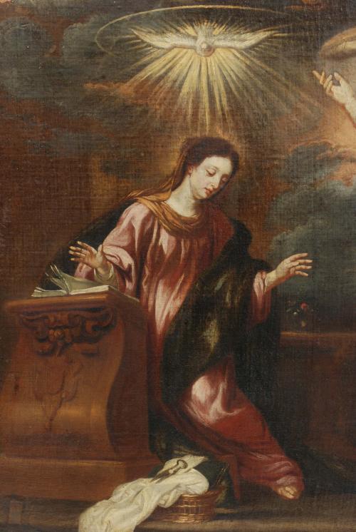 ESCUELA ESPAÑOLA DEL SIGLO XVIII., "Anunciación de la Virge