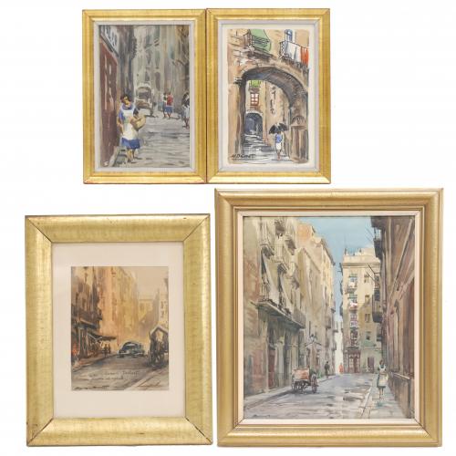 MARIANO BRUNET (1918-1999) "Urban landscape".