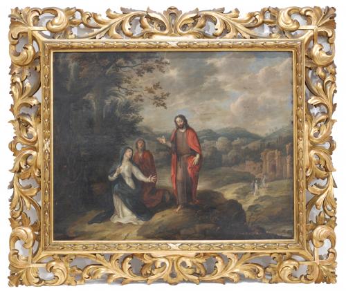 ESCUELA FLAMENCA, SIGLO XVII. "Escena religiosa"