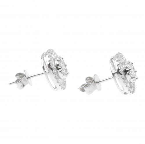 PENDIENTES ROSETÓN DE DIAMANTES.