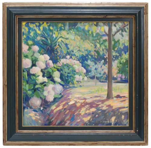 MIQUEL SALVADOR JASSANS (Alforja 1937). "Garden with flowers".