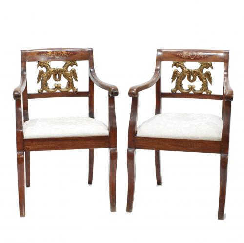 PAIR OF SPANISH ARMCHAIRS, LATE 19TH CENTURY