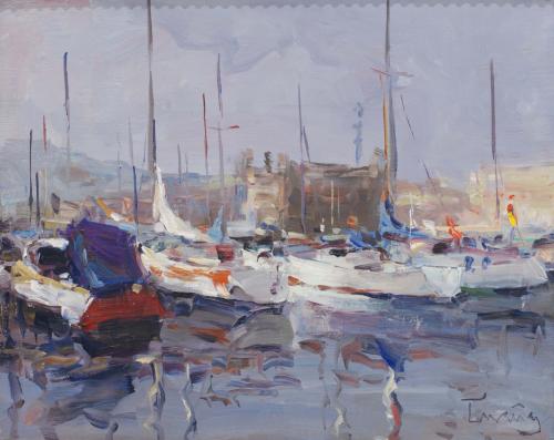 JOSEP CRUAÑAS FAGES (1942). "Puerto de Barcelona".