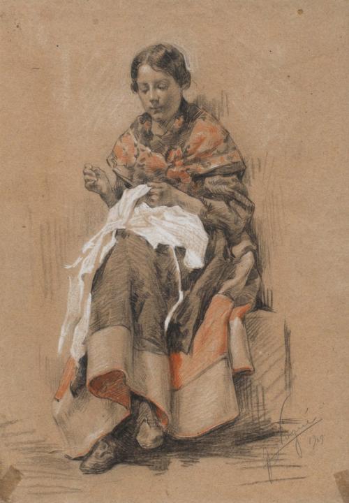 JOSÉ NOGUE MASSO (1880-1973). Pareja de dibujos.