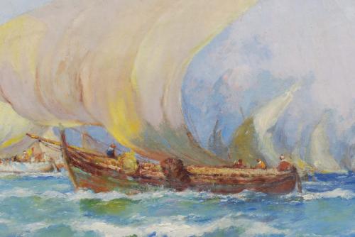 HERNÁNDEZ MONJO (1862-1937). "Marine".