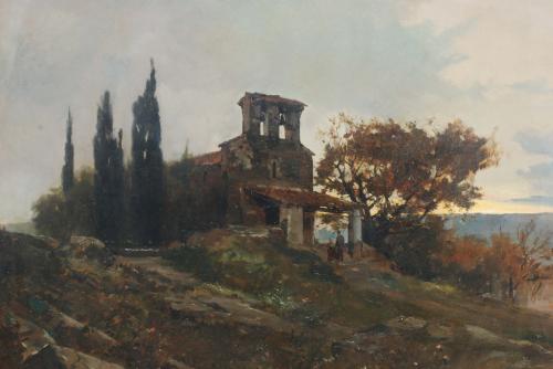 FRANCESC TORRESCASSANA (1845-1918)., "Paisaje".