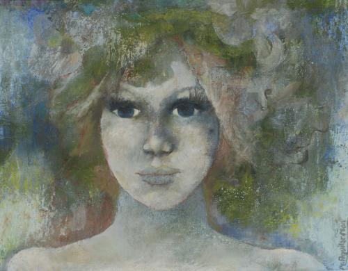 RAMÓN AGUILAR MORE (1924-2015)., "Retrato joven".