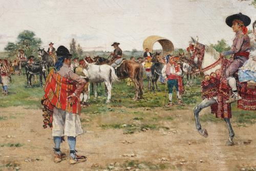 JOAQUIM AGRASSOT Y JUAN  (1836-1919)., "Romería".