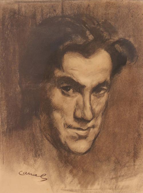 RICARD CANALS Y LLAMBI (1876-1931)., "Retrato del violinist