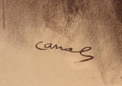 RICARD CANALS Y LLAMBI (1876-1931)., "Retrato del violinist