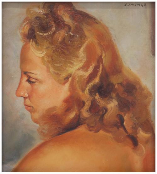 FRANCISCO DOMINGO SEGURA (1893-1974). "Retrato femenino".