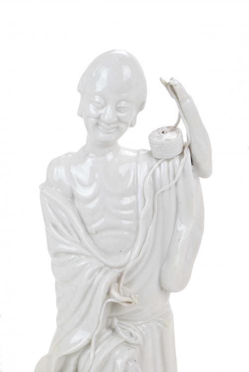 ESCULTURA EN PORCELANA CHINA, "BLANC DE CHINE", SIGLO XIX