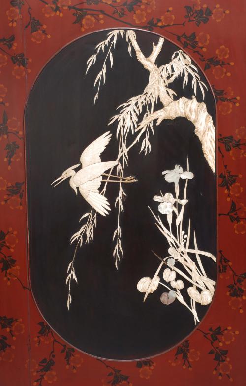 BIOMBO JAPONÉS DE DOS HOJAS, SIGLO XIX, PERIODO MEIJI.