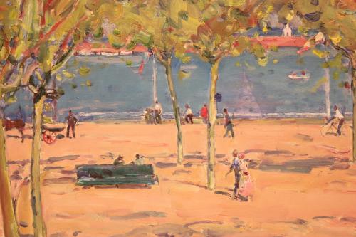 JOSEP AMAT PAGES (1901-1991). "Paseo de Sant Feliu".