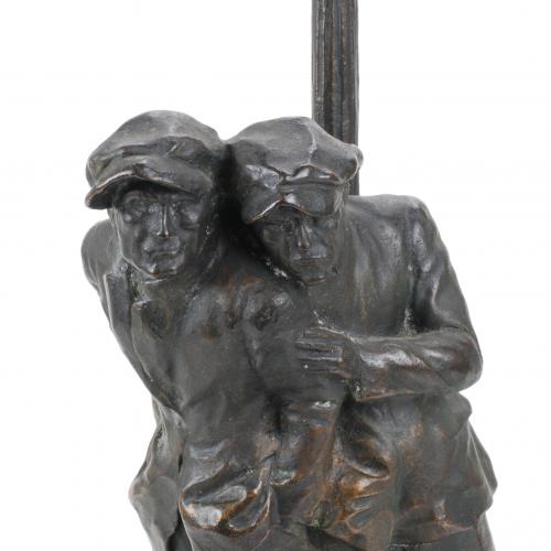 DÉCIMO PASSANI (1884-1852). "TWO MEN LEANING ON LAMPOST".