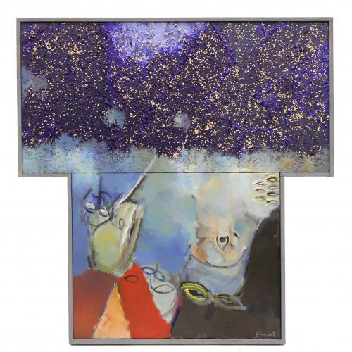 JOSEP GUINOVART (1927-2007). "ELS NENS I ELS ESTELS".   