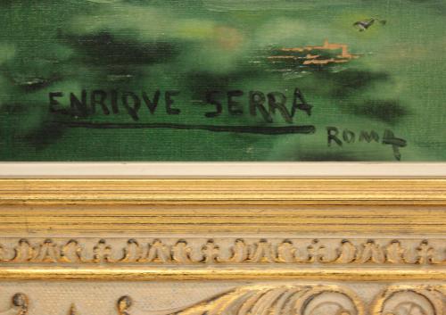 ENRIQUE SERRA Y AUQUÉ (1859-1918). "LAGUNAS PONTIAS", ROMA.