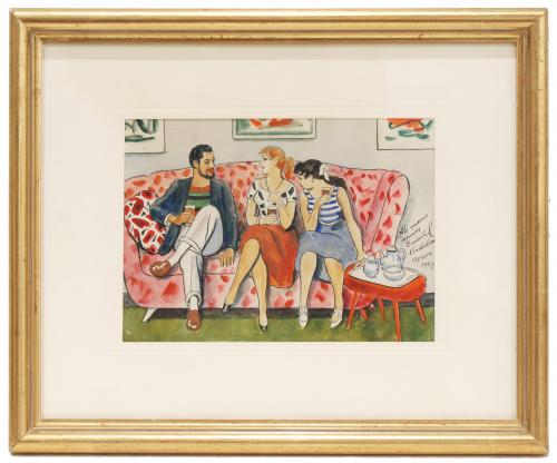 RICARD OPISSO (1880-1966). " FRIENDS" 1957 