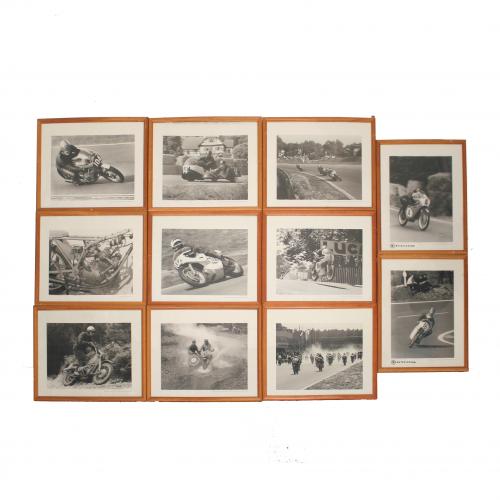 ONCE FOTOS DE DIFERENTES CARRERAS DE MOTOS DE LA DÉCADA DE LOS '60.